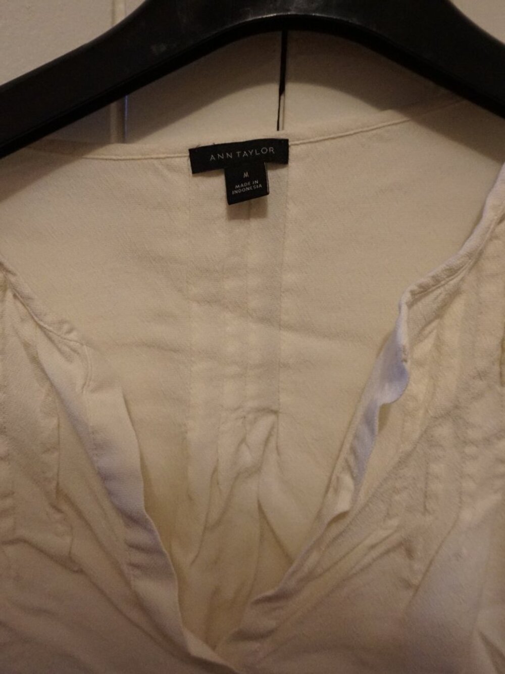 Ann Taylor White Long Sleeve Blouse - Picture 3 of 5